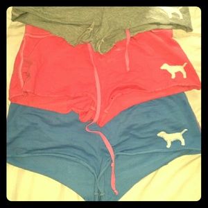 Three pairs of vs pink shorts