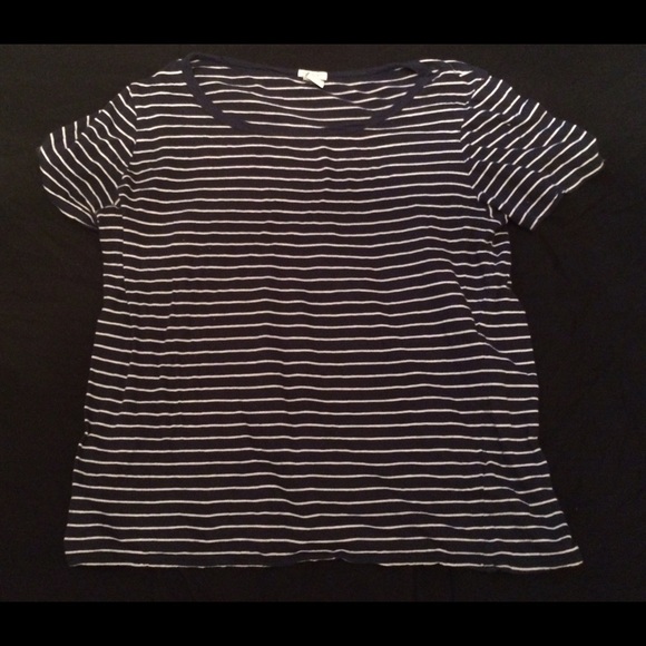 Navy blue striped t-shirt