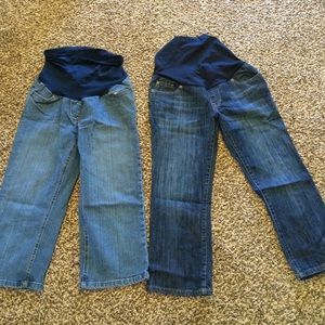 Maternity denim Capri jeans bundle