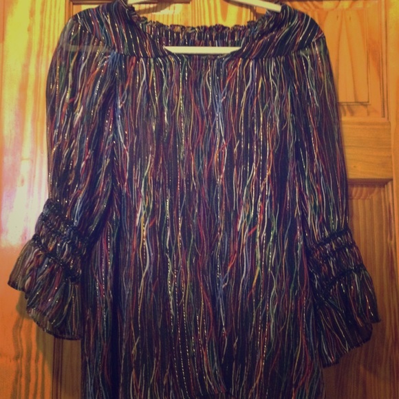 Silk confetti style top