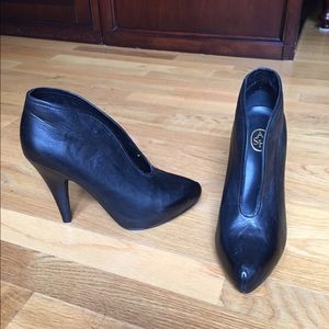 Ash booties with a sexy center slit