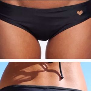 Heart cut out bathing suit bottoms