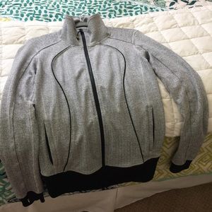 LULU herringbone pattern athletic jacket