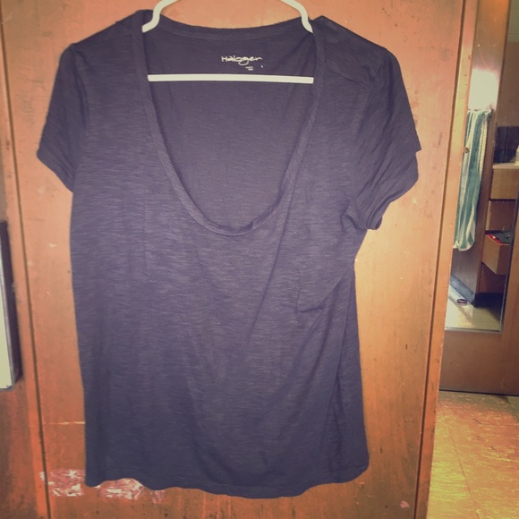 Charcoal scoop neck shirt