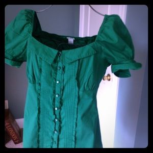 Green Anthro Blouse