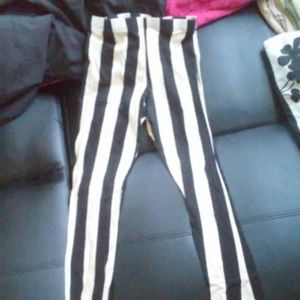 Wet Seal striped leggings.