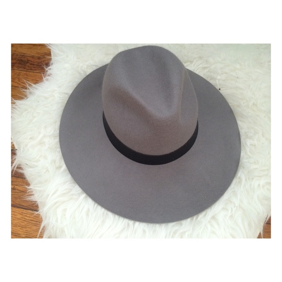 Topshop Grey Wide-Brim Hat NWOT