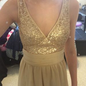 Gold formal dress