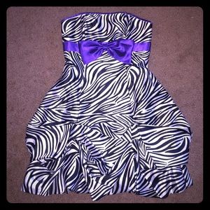 Jessica McClintock Zebra Print Dress size 3