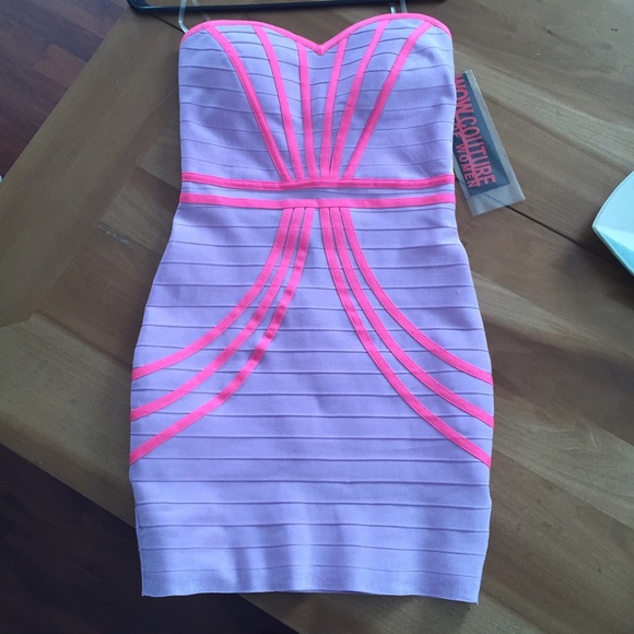Purple bandage dress