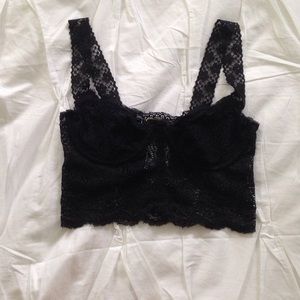 Urban outfitters black lace bralette
