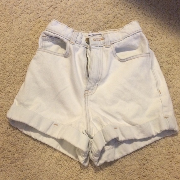White American apparel  high rise shorts
