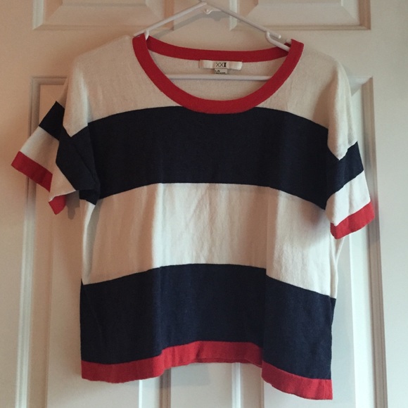 Forever 21 Tops - Red white and blue cropped top