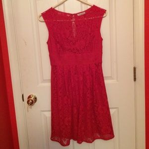 Red lace dress! Worn once! Perfect condition!