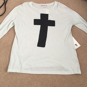 WILDFOX "Cross" long sleeve tee