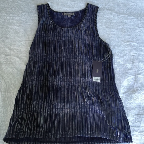 Silky JLO tank new with tags Sz.M purples & silver