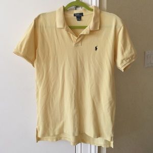 Yellow polo golf shirt