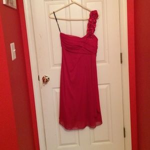 Beautiful red formal dress with one shoulder