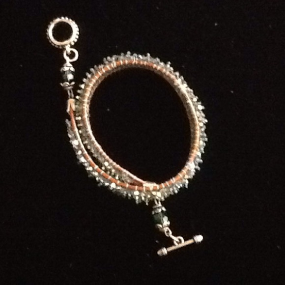 Beaded cuff wrap bracelet - Picture 1 of 1