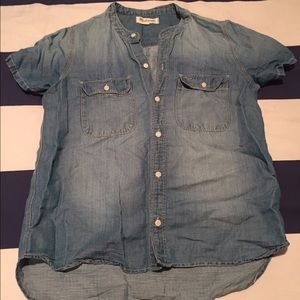 Madewell Denim Button Down T-Shirt