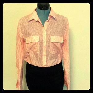 Pink print blouse