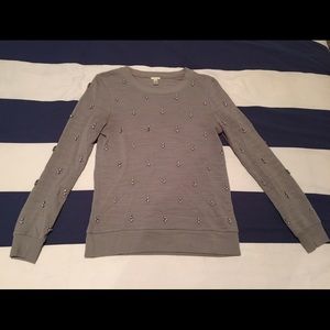J. Crew Beaded Sweatshirt Size XS