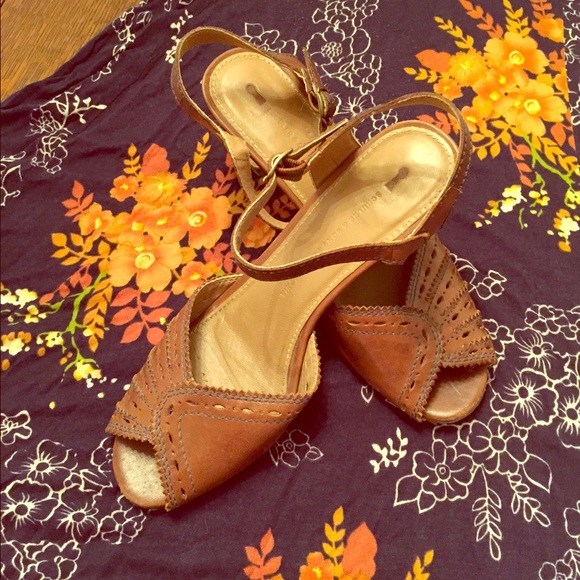 Anthro brown sandals