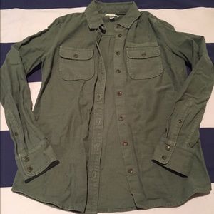 J. Crew Army Green Button Down Shirt Size 2