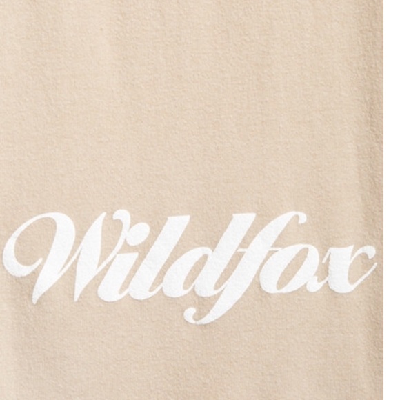 Wildfox tan logo scarf ivory WILDFOX logo long NWT - Picture 2 of 2
