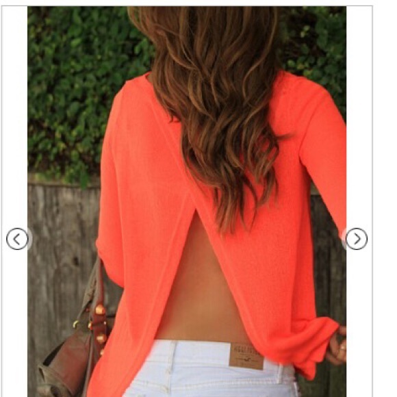 Tops - Salmon Open Back Top