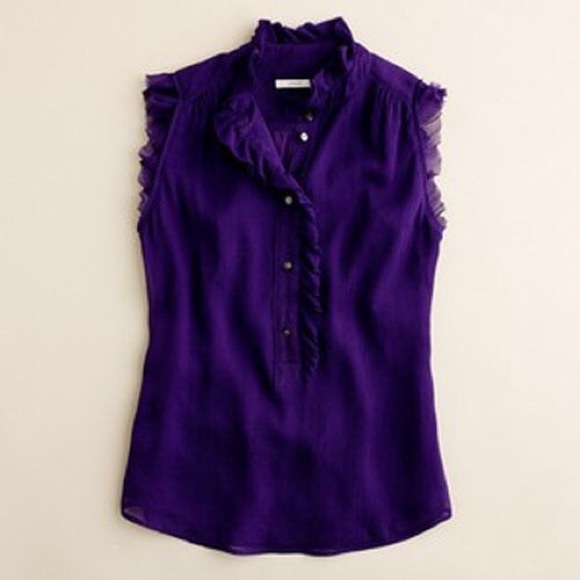 J Crew violet silk top