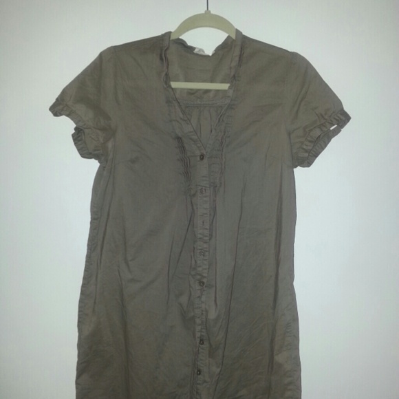 Taupe Shirt dress - Picture 1 of 3
