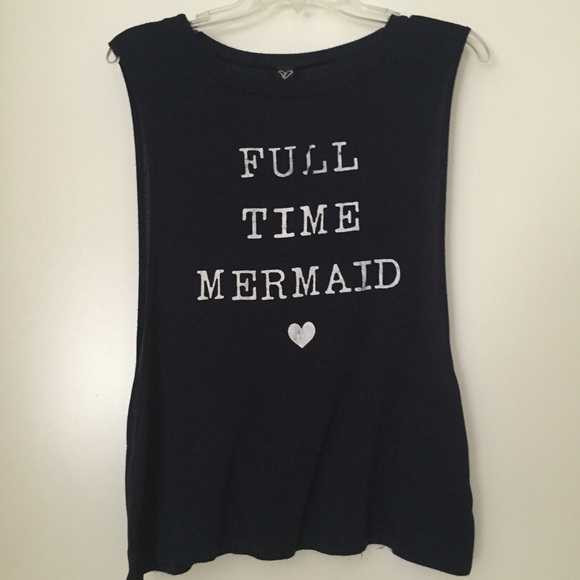 Navy blue muscle tee