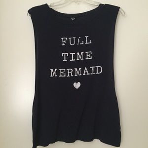 Navy blue muscle tee