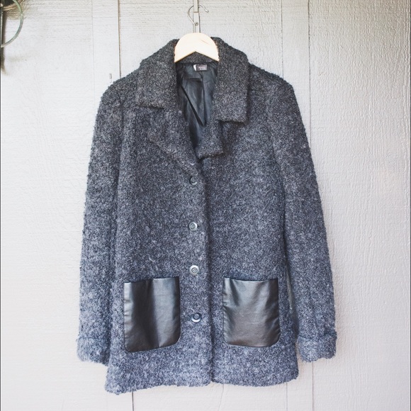 Sparkle & Fade coat with leather pockets