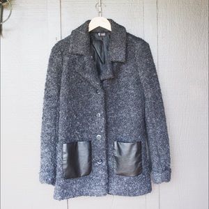 Sparkle & Fade coat with leather pockets