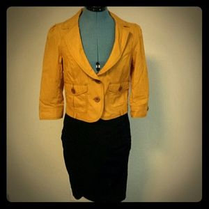 Mustard jacket.