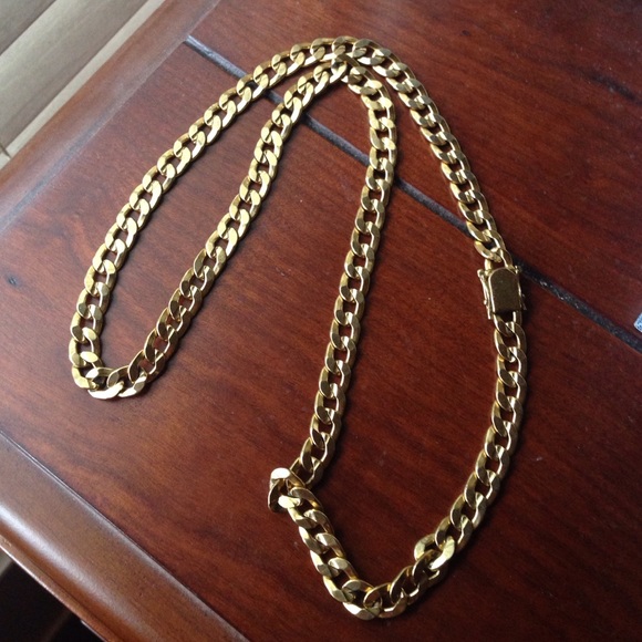 18kt gold plated Cuban link chain