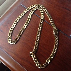 18kt gold plated Cuban link chain