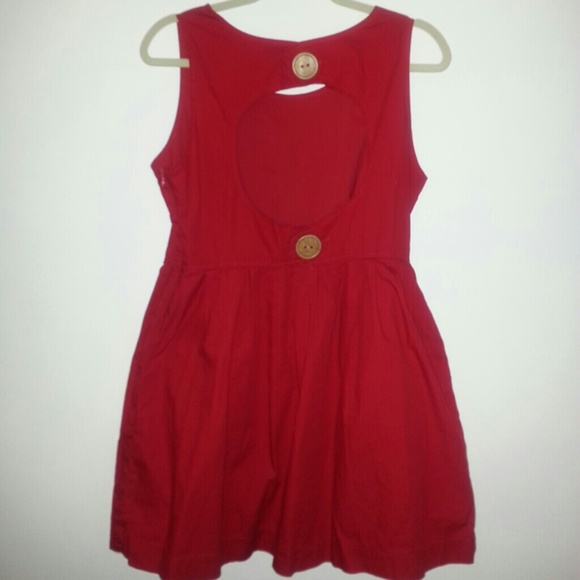 Red summer dress - Picture 4 of 4