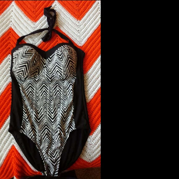 Black and White Bathing Suit