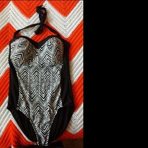 Black and White Bathing Suit