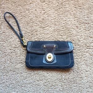 Authentic black coach wristlet