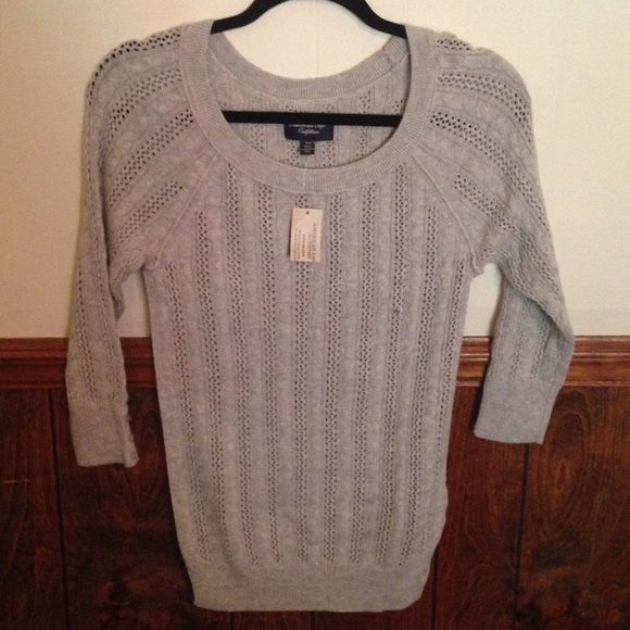 comfy grey knit sweater