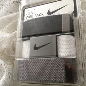 New NIKE GOLF belt 3 in 1 WEB PACK one size fits.
