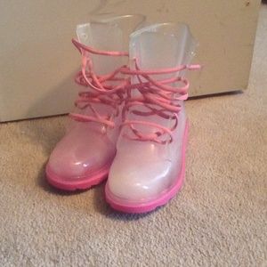 Clear rain boots size 2.5Y