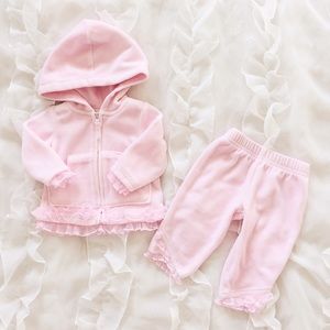 Nordstrom Baby Pink Zip Hoodie and Pants - Newborn