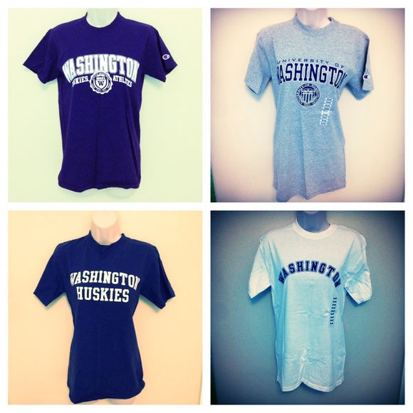 4 brand new University of Washington t shirts
