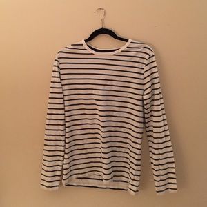 J. Crew navy and white stripe top