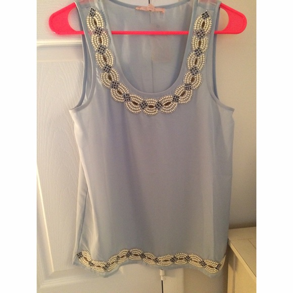 Philosophy beaded tank top